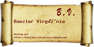 Baszler Virgínia névjegykártya